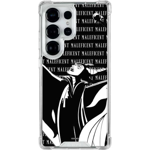 Disney Villains Maleficent Black and White Galaxy S26 Ultra Clear Case