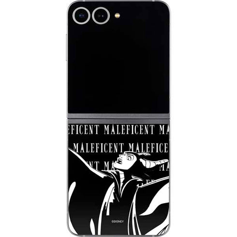 Disney Villains Maleficent Black and White Galaxy Z Flip6 Skin