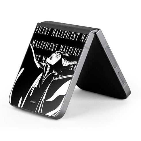 Disney Villains Maleficent Black and White Galaxy Z Flip6 Skin