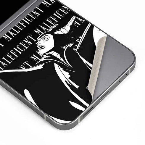 Disney Villains Maleficent Black and White Galaxy Z Flip6 Skin