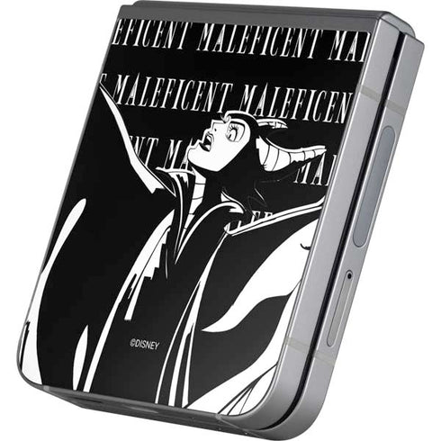 Disney Villains Maleficent Black and White Galaxy Z Flip6 Skin