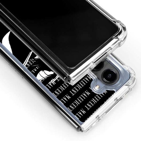 Disney Villains Maleficent Black and White Galaxy Z Fold5 5G Clear Case