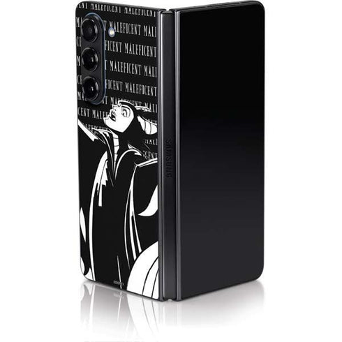 Disney Villains Maleficent Black and White Galaxy Z Fold5 5G Skin