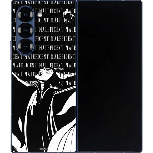 Disney Villains Maleficent Black and White Galaxy Z Fold6 Skin