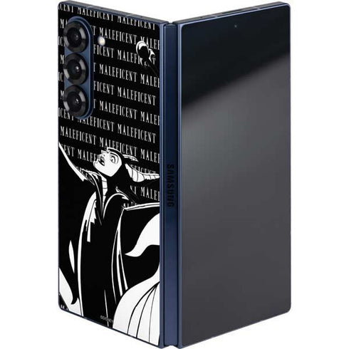 Disney Villains Maleficent Black and White Galaxy Z Fold6 Skin