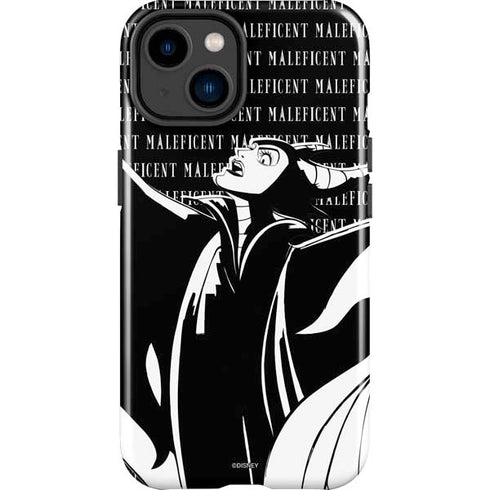 Disney Villains Maleficent Black and White iPhone 15 Impact Case