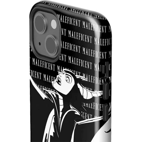 Disney Villains Maleficent Black and White iPhone 15 Impact Case