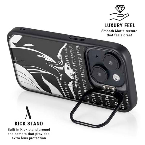 Disney Villains Maleficent Black and White iPhone 15 Kickstand Case