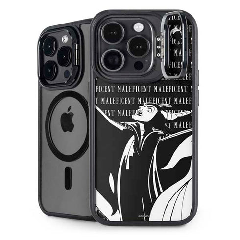Disney Villains Maleficent Black and White iPhone 15 Pro Kickstand Case