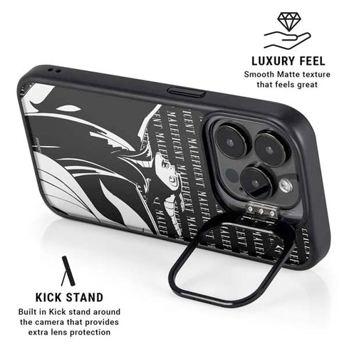 Disney Villains Maleficent Black and White iPhone 15 Pro Max Kickstand Case