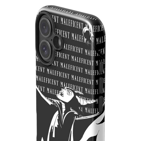 Disney Villains Maleficent Black and White iPhone 16 Impact Case