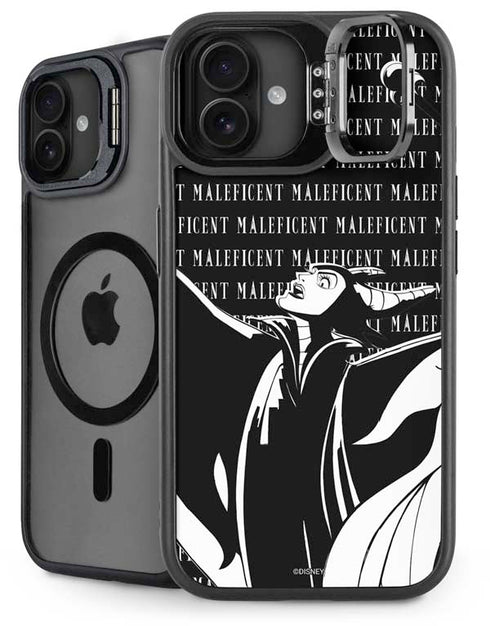 Disney Villains Maleficent Black and White iPhone 16 Plus Kickstand Case
