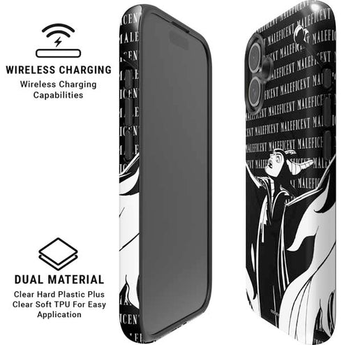 Disney Villains Maleficent Black and White iPhone 16 Plus Magsafe Impact Case