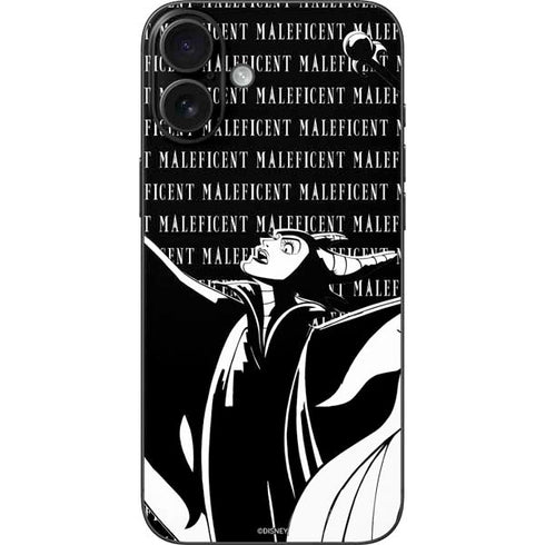 Disney Villains Maleficent Black and White iPhone 16 Plus Skin
