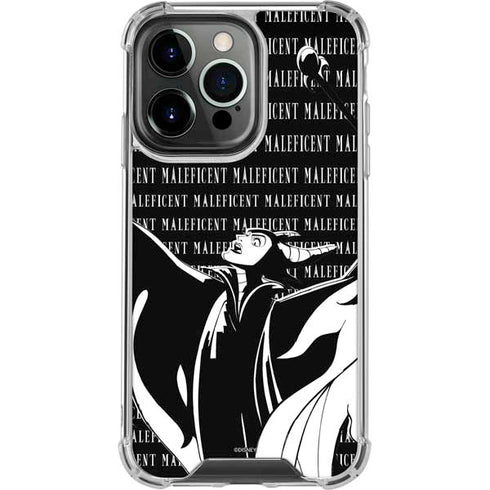 Disney Villains Maleficent Black and White iPhone 16 Pro Clear Case