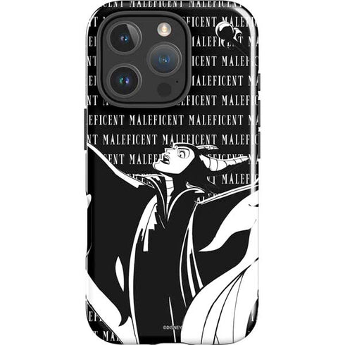 Disney Villains Maleficent Black and White iPhone 16 Pro Max Impact Case