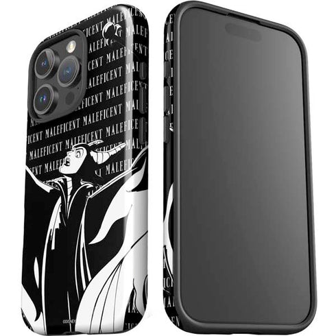 Disney Villains Maleficent Black and White iPhone 16 Pro Max Impact Case