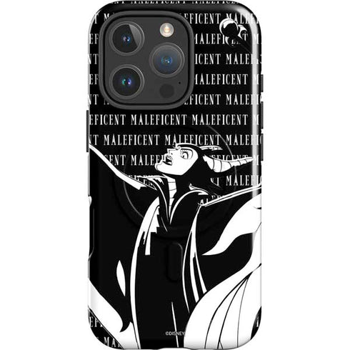 Disney Villains Maleficent Black and White iPhone 16 Pro Max Magsafe Impact Case