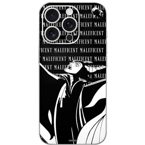 Disney Villains Maleficent Black and White iPhone 16 Pro Skin