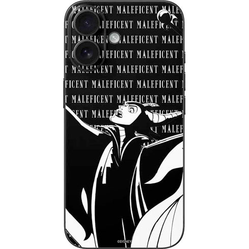 Disney Villains Maleficent Black and White iPhone 16 Skin
