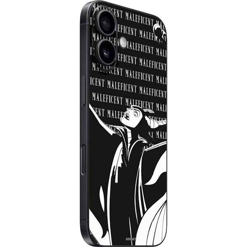 Disney Villains Maleficent Black and White iPhone 16 Skin