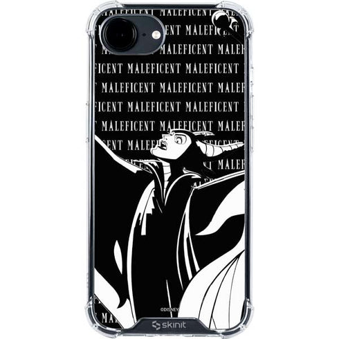 Disney Villains Maleficent Black and White iPhone 16e Clear Case