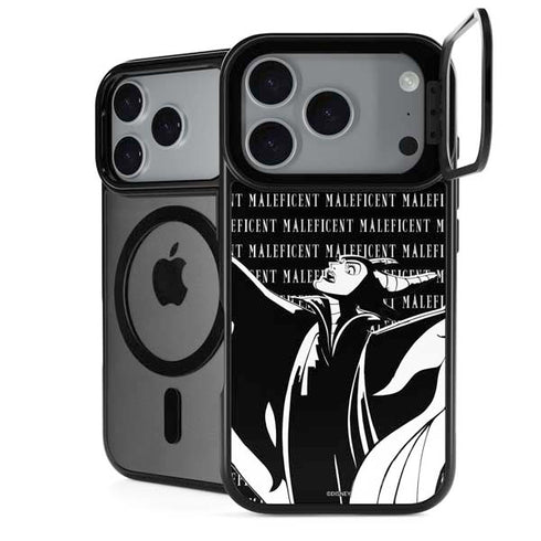 Disney Villains Maleficent Black and White iPhone 18 Pro Kickstand Case