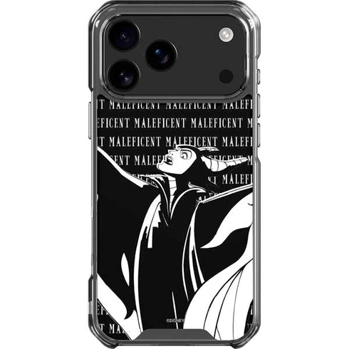 Disney Villains Maleficent Black and White iPhone 18 Pro Max Clear Case