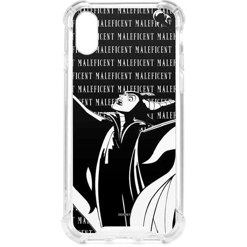 Disney Villains Maleficent Black and White iPhone XS Clear Case