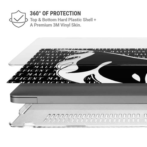 Disney Villains Maleficent Black and White MacBook Pro 14in (2021-24) Case plus Skin