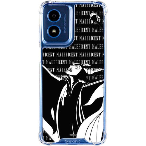 Disney Villains Maleficent Black and White Moto G Play 4G (2024) Clear Case