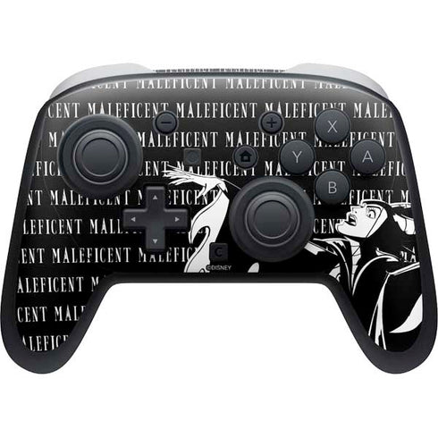 Disney Villains Maleficent Black and White Nintendo Switch 2 (2025) Pro Controller Skin