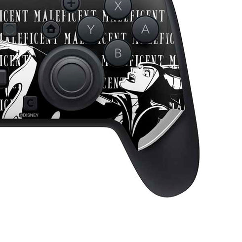 Disney Villains Maleficent Black and White Nintendo Switch 2 (2025) Pro Controller Skin