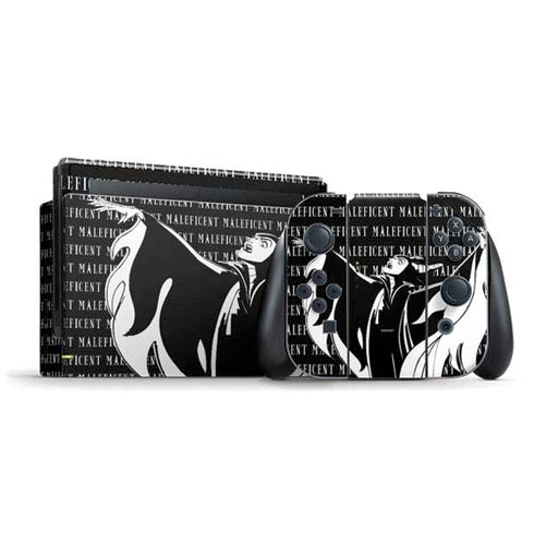 Disney Villains Maleficent Black and White Nintendo Skins