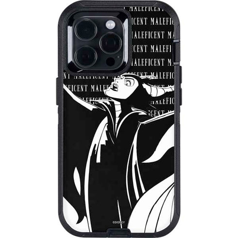 Disney Villains Maleficent Black and White Otterbox Defender iPhone Skin