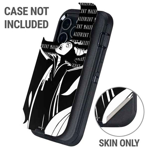 Disney Villains Maleficent Black and White Otterbox Defender iPhone Skin