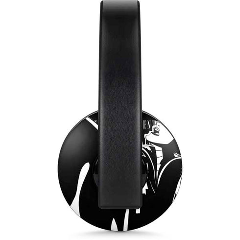 Disney Villains Maleficent Black and White PlayStation 4 Gold Wireless Headset Skin
