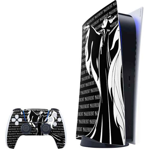 Disney Villains Maleficent Black and White PlayStation PS5 Skins