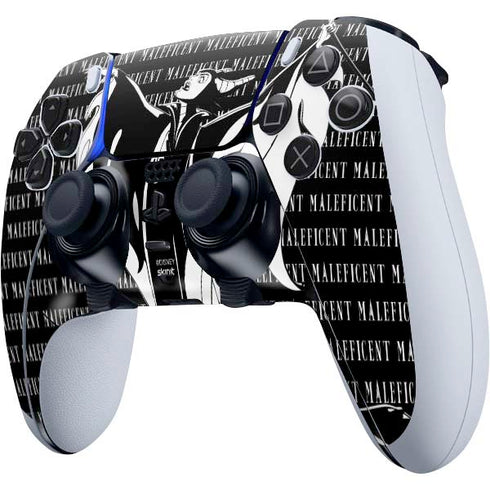 Disney Villains Maleficent Black and White PS5 DualSense Edge Pro Controller Skin