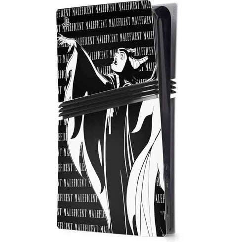 Disney Villains Maleficent Black and White PS5 Pro Console Skin