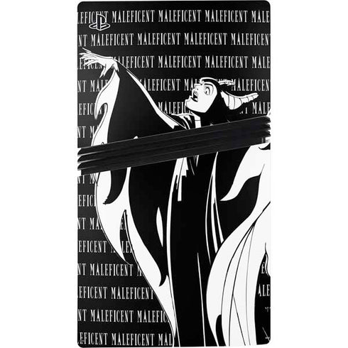Disney Villains Maleficent Black and White PS5 Pro Console Skin