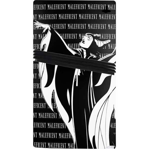 Disney Villains Maleficent Black and White PS5 Pro Console Skin