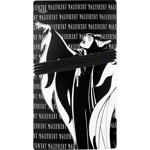 Disney Villains Maleficent Black and White PS5 Pro Disk Console Skin