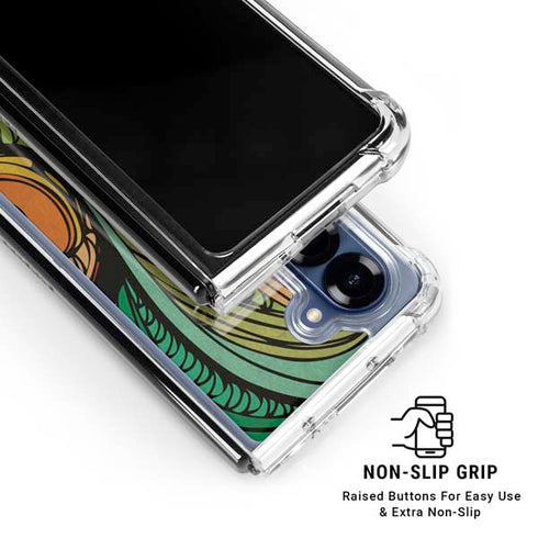 Malestrom 70s Inspired Galaxy Z Fold6 Clear Case