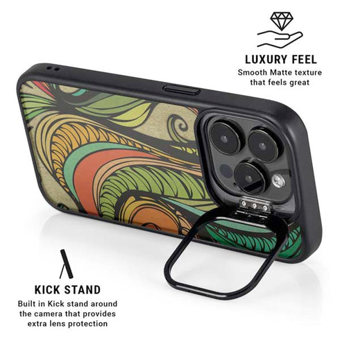Malestrom 70s Inspired iPhone 14 Pro Kickstand Case