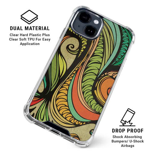 Malestrom 70s Inspired iPhone 15 Clear Case