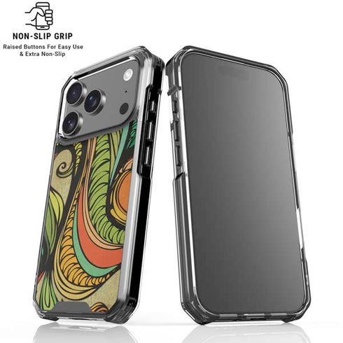 Malestrom 70s Inspired iPhone 18 Pro Clear Case