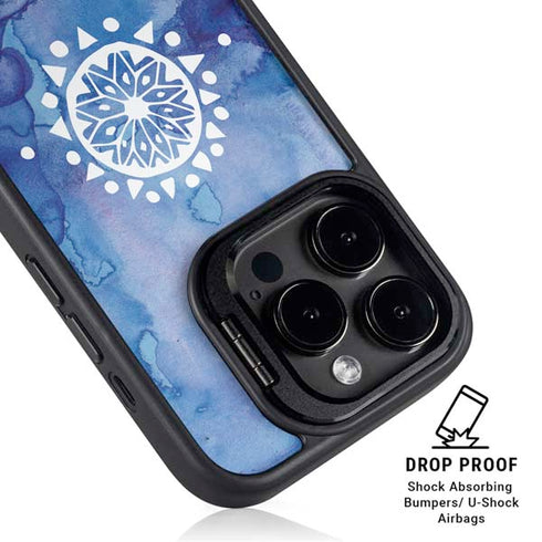 Mandala Symmetry iPhone 14 Pro Max Kickstand Case