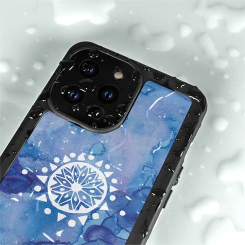 Mandala Symmetry iPhone 15 Pro Waterproof Case