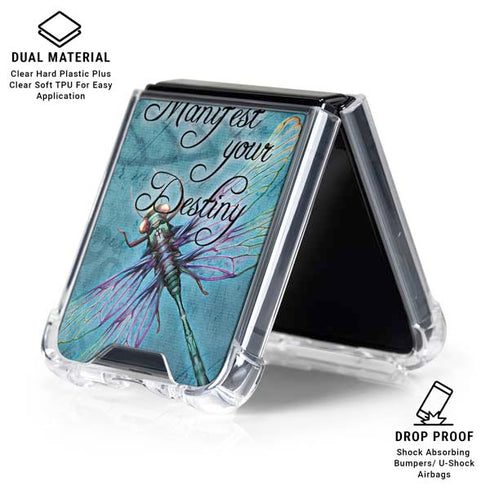 Manifest Your Destiny by Brigid Ashwood Galaxy Z Flip6 Clear Case